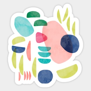 Pocket - Abstract Stains Coral Sticker